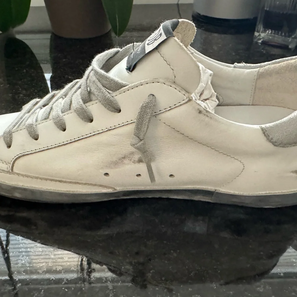 GOLDEN GOOSE WOMENS SUPERSTAR WHITE LEATHER SILVER STAR 40 WORN 1X LKNW - Picture 6 of 16